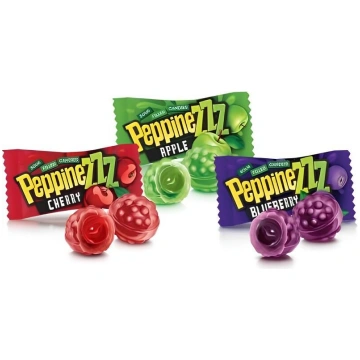 Karamele ar augļu un ogu pildījumu 18% "Peppinez"