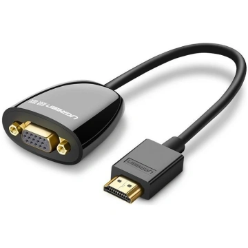Adapteris Ugreen 4025 HDMI, VGA, 0.02 m, melna krā