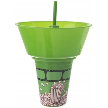 Zaļā popkorna krūze ar bļodu 500 ml Orion