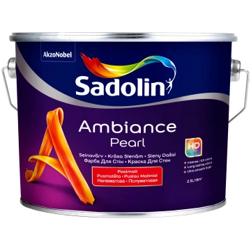Krāsa Sadolin Ambiance Pearl, balts krās., 2.5 l