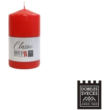 CILINDRS - SARKANS 67 x 120 mm Baltic candles Ltd