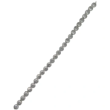 Round Silver Tennis Bracelet Splendi