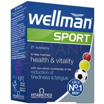 Uztura bagātinātājs Wellman Sport, 30tabletes Vita