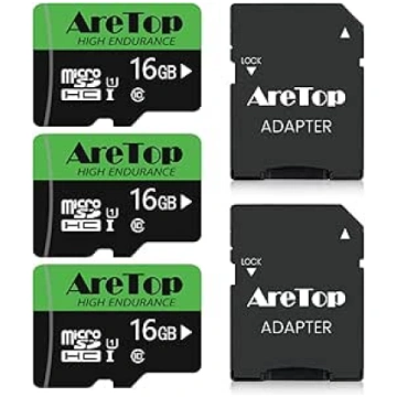 Aretop Micro SD Card 16GB Pack of 3 Memory Card Mi
