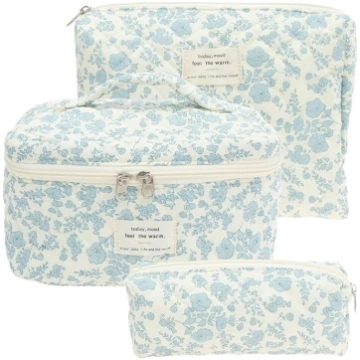 Make-up-Tasche, Blumenmuster, Baumwolle, Reise-Mak