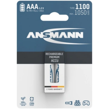 Akumulatoru baterijas AAA Type 1100 2gab., Ansmann