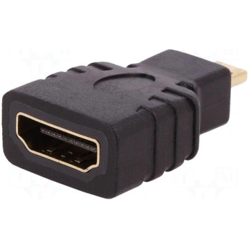 Adapter | HDMI socket,HDMI micro plug | Colour: bl