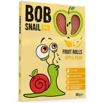 Ābolu un bumbieru rullīši BOB SNAIL, 60g