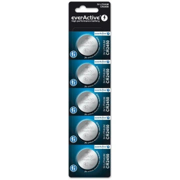 Litija baterijas mini everActive CR2450 5 gab