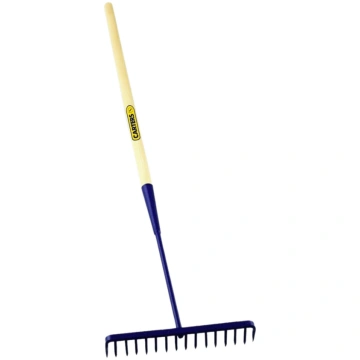 Tarmac 16 Tooth Round Rake With Wooden Handle Rich