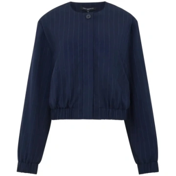 French Connection - Alia Pinstripe Bomber Jacket -