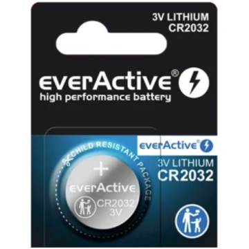 CR2032 baterijas 3V everActive litija - 1 gb. ever