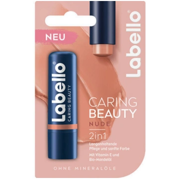Krāsu lūpu balzams Caring Beauty Nude 5,5 ml Label