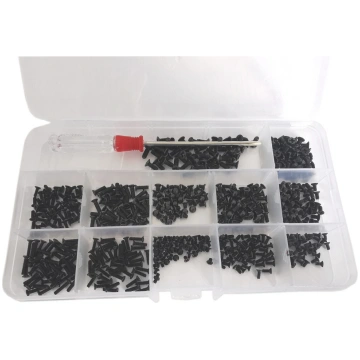 Set of black conical screws M2/M2.5/M3 - 600pcs. O