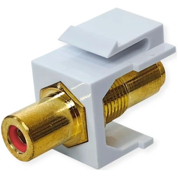 Value RCA Keystone Coupler, Plastic, red 25.99.821