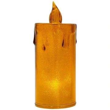 Zelta LED dekoratīvā svece 10,5 cm ar liesmas imit