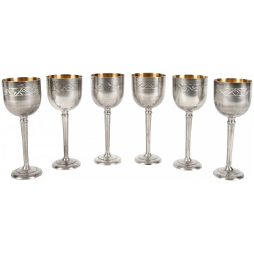 Sudraba šotu glāzīšu komplekts, 6 gab. Set of silv