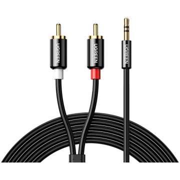 Kabeļa audio kabelis 3,5 mm mini ligzda - 2x RCA 5