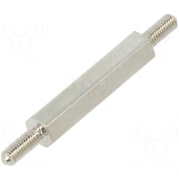 Screwed spacer sleeve | 25mm | Ext.thread: M3 | he