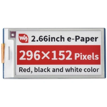 Display E-paper E-Ink, 2.66"" 296x152px, SPI, blac