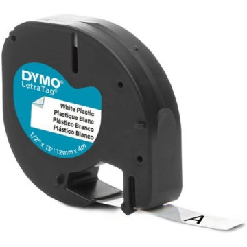 Dymo label printer tape LetraTag Plastic 12mmx4m, 