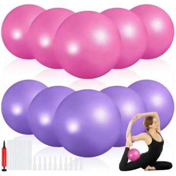 Pilates bumba, 25 cm, PVC, sprādziendroša, 10 gab 