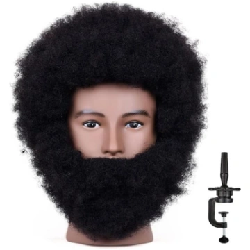 HAIRWAY Afro African Male Mannequin Head Kinky Cur