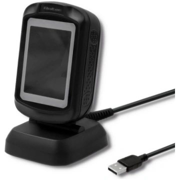 Qoltec 50864 Desktop QR & Barcode Scanner | USB | 