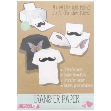 T-kreklu transfēra papīrs 5 lapas A4 DIY apģērbu t