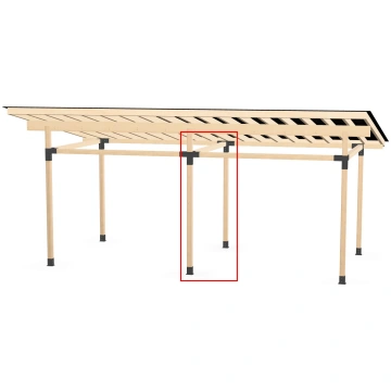Nojumes pagarinājuma komplekts (95x95mm brusām) te