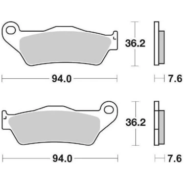 Sintered Rear Brake Pads Set Sbs 671LS For Ktm 129