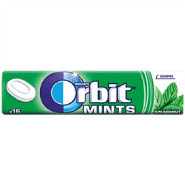Pastila ORBIT Spearmint 16roll Mints 28g