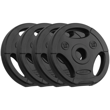 Set of bitumen weights 4x1.25kg, hole 31mm, plate 