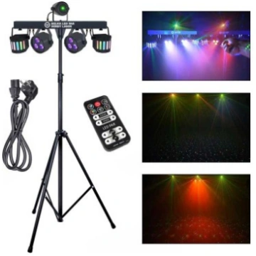 LIGHT4ME LED BAR PAR DERBY LASER daudzefektu gaism