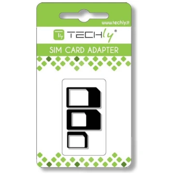 Techly SIM card adapter SIM nano-SIM Micro-SIM ( 3