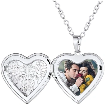 FaithHeart Sieviešu Foto sirds Locket Foto attēlu 