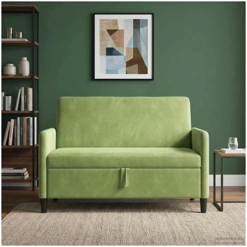 Sofas ar uzglabāšanu gaiši zaļa 122 x 78 x 87 cm p