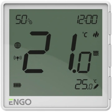 Telpas termostats EOne, ZigBee, Balts, Li-ion akum