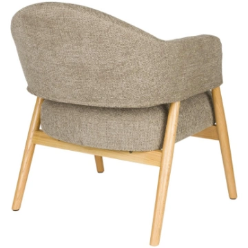 Lounge Chair Indy Brown Zuiver, DUTCH BONE, White