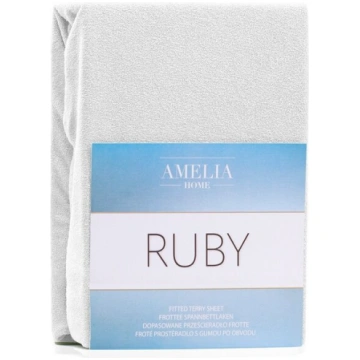 Amelia frotē palags ar gumiju matracim Ruby, 200x2