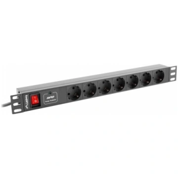 LANBERG PDU RACK POWER STRIP (1U,10A,7X SHUKO,2M) 