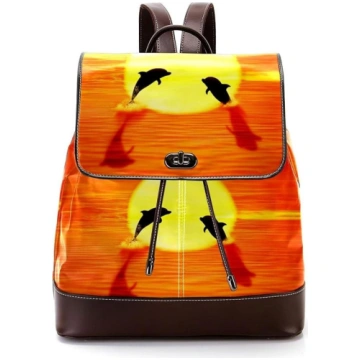 Dolphin Sunset Jump Personalizētas skolas somas Gr