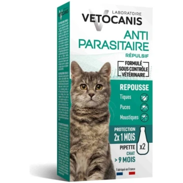 Vetocanis dabīgi pretinsektu repelenti pilieni kaķ