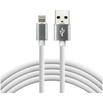 everActive cable USB Lightning 1m - White, silicon
