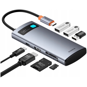 Hub Usb-c Baseus Metāls Gleam 7in1 Hdmi 4k 60hz / 