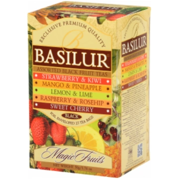 Basilur Magic Fruits Assorted melnā tēja maisiņos 