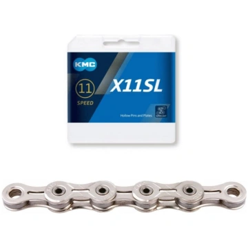 KMC Ķēde X11" SL 118 posmi sudraba kastīte (-) 155