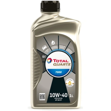 Motoreļļa Total Quartz 7000 10W - 40, daļēji sintē
