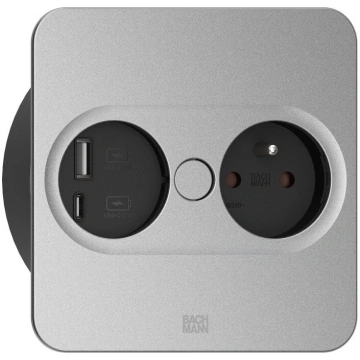 Bachmann 946.015 socket-outlet Type E + USB A + US