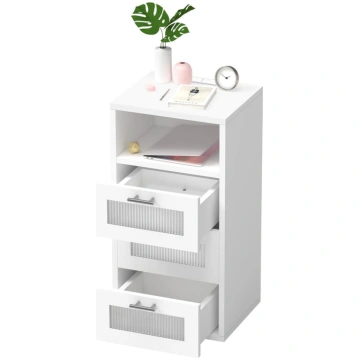 Bedside Table with Three Drawers, 45 x 35 x 78 cm,